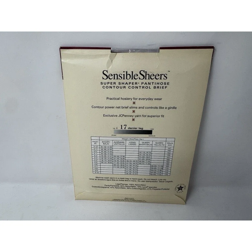 Worthington Sensible Sheers Super Shaper Pantyhose Smoke Grey 85 New